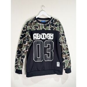 Adidas Camo Sweatshirt Crewneck Big Logo (BQ6444) Size M
